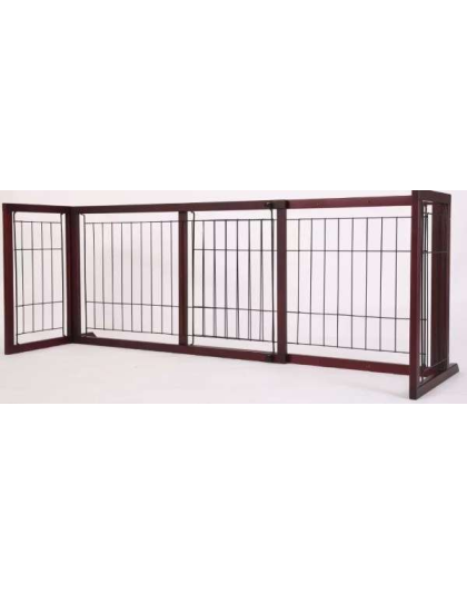 Mahogany Red - Extendable Wooden Pet Gate - 38.39in to 71.25'in