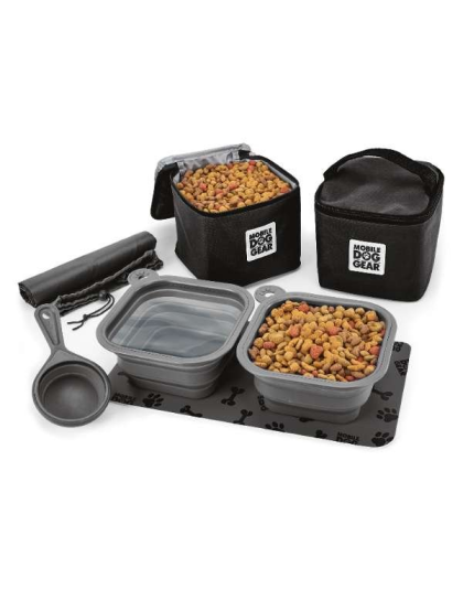 Black  - Mobile Dog Gear Dine Away Bag (Medium/Large Dogs) - M/L