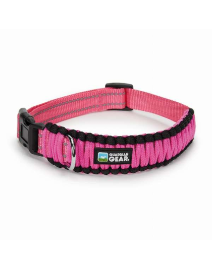 Pink - GG Reflective Paracord Collar - Large