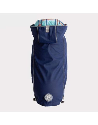 Navy - GF Pet Reversible ElastoFit Raincoat  - 4XL