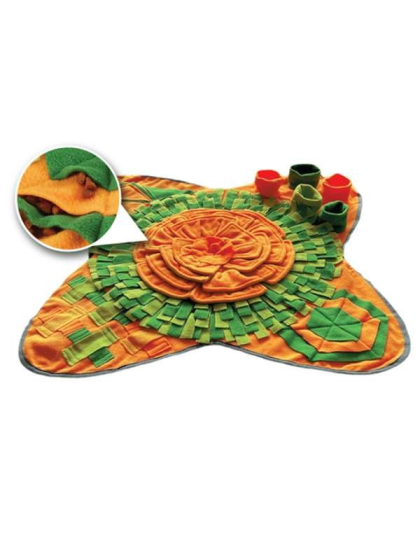 Yellow/Green - Pet Snuffle Mat - - Interactive Feeding Training Mat for Pets - 29.5"
