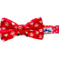 Paw Prints & Hearts Red - Cutie Ties Fun Design Dog Collar - Small