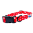 Paw Prints & Hearts Red - Cutie Ties Fun Design Dog Collar - Medium