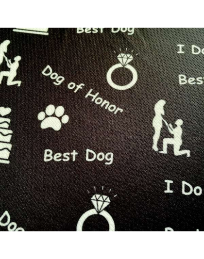 Dog of Honor Wedding Black - Cutie Ties Tie On Dog Bandana - Large