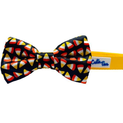 Candy Corn - Cutie Ties Dog Bow Tie - One Size