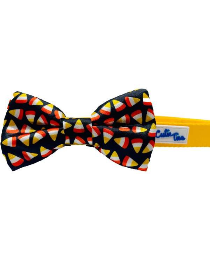 Candy Corn - Cutie Ties Dog Bow Tie - One Size