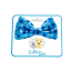Blue Dreidel - Cutie Ties Dog Bow Tie - One Size