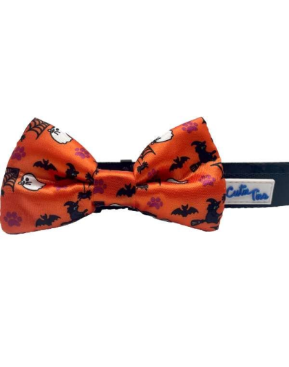 Halloween Orange - Cutie Ties Dog Bow Tie - One Size