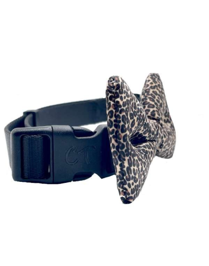 Leopard Print - Cutie Ties Dog Bow Tie - One Size