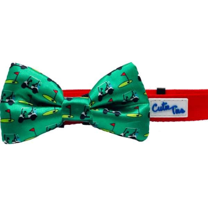 Golf Green - Cutie Ties Dog Bow Tie - One Size
