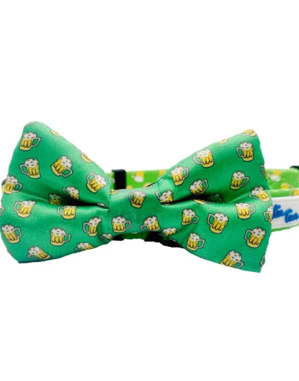 Green Beer - Cutie Ties Dog Bow Tie - One Size