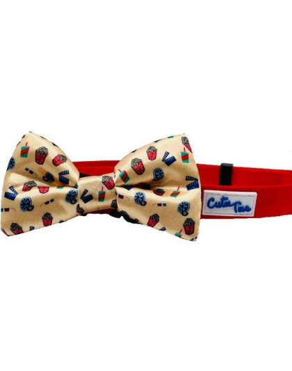Movie Night - Cutie Ties Dog Bow Tie - One Size