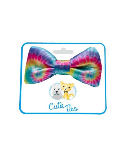 Pastel Tie Dye - Cutie Ties Dog Bow Tie - One Size