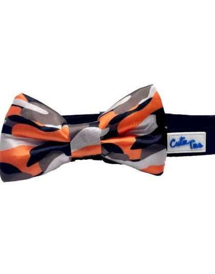 Camouflage Orange - Cutie Ties Dog Bow Tie - One Size