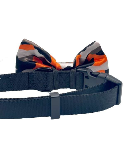 Camouflage Orange - Cutie Ties Dog Bow Tie - One Size
