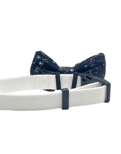 Music Notes/Black - Cutie Ties Dog Bow Tie - One Size
