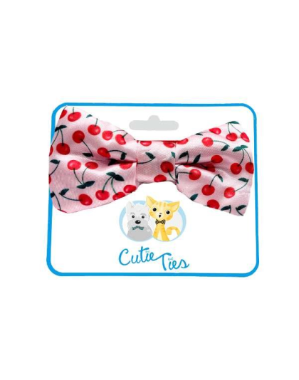 Cherries Print - Cutie Ties Dog Bow Tie - One Size