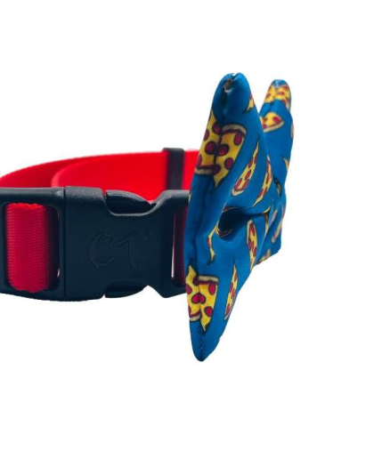 I Usually Only Get The Crust Pizza - Cutie Ties Dog Bow Tie - One Size