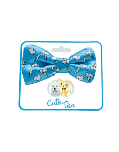 Lightning & Clouds - Cutie Ties Dog Bow Tie - One Size