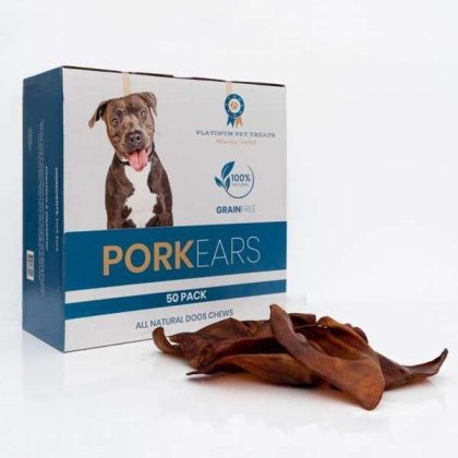 Platinum Pet Treats - Super Pig Ears (Pack of 50) - 50 Pack