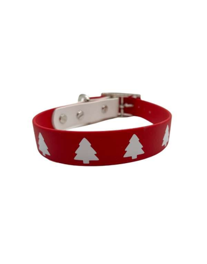 Christmas Tree  - Biothane Buckle Dog Collar - Large/XL 16-18 inches