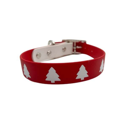 Christmas Tree  - Biothane Buckle Dog Collar - Small/Medium 12-14 inches