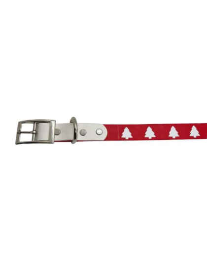 Christmas Tree  - Biothane Buckle Dog Collar - Small/Medium 12-14 inches