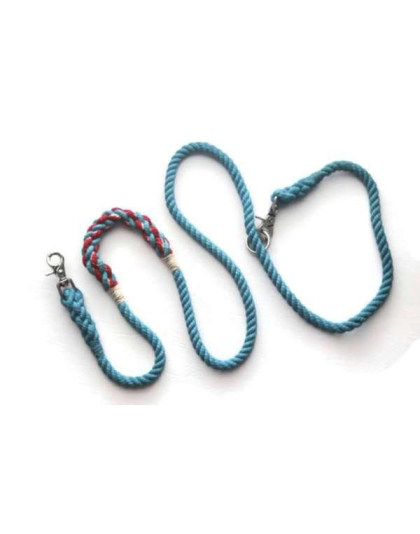 Blue - Hands Free Multifunctional Dog Leash - 9 ft - End to End