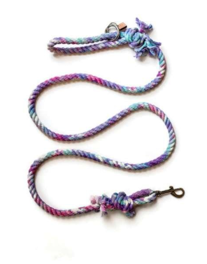 Unicorn  - Knotted Rope Dog Leash - Traffic Lead (2 ft)