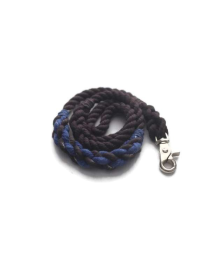 Thin Blue Line  - Rope Dog Leash - Traffic Lead (2 ft)