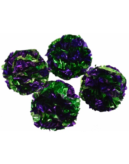 Amazing Pet Products Mylar Crinkle Balls Cat Toys 4pk 3.75cm