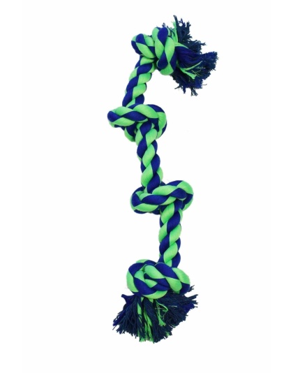 Blue / Green - Amazing Pet Products 4 Knot Bone  - 20"