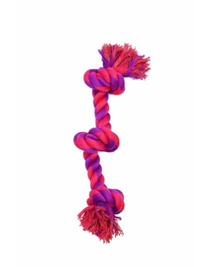 Purple / Magenta - Amazing Pet Products 3 Knot Bone  - 10"