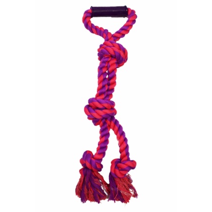 Purple / Magenta - Amazing Pet Products  Rope With Rubber Handle  - 23.5"