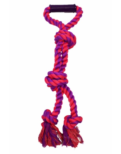 Purple / Magenta - Amazing Pet Products  Rope With Rubber Handle  - 23.5"