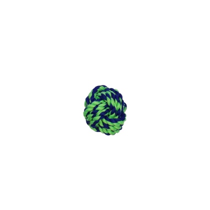 Blue / Green - Amazing Pet Products Rope Ball - 2.75"