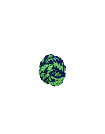 Blue / Green - Amazing Pet Products Rope Ball - 2.75"