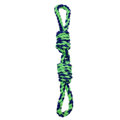 Blue / Green - Amazing Pet Products Rope With Handle  - 20"