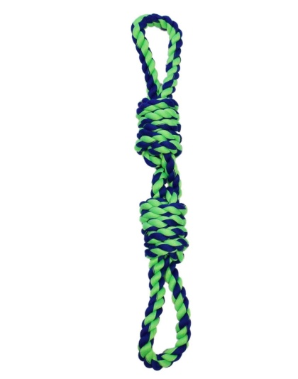 Blue / Green - Amazing Pet Products Rope With Handle  - 20"