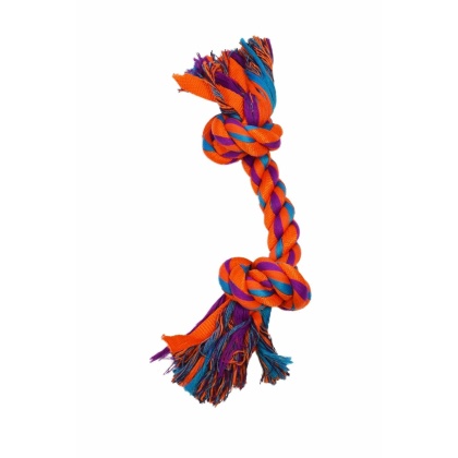 Orange - Amazing Pet Products Nylon Rope Bone  - 14"