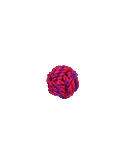 Purple / Magenta - Amazing Pet Products Rope Ball  - 2.75"
