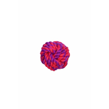 Purple / Magenta - Amazing Pet Products Rope Ball  - 4"