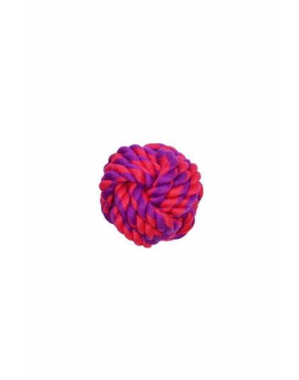 Purple / Magenta - Amazing Pet Products Rope Ball  - 4"