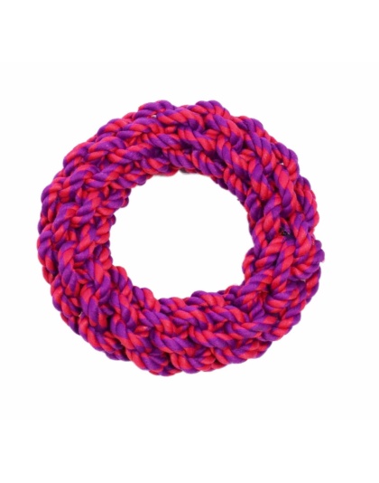 Purple / Magenta - Amazing Pet Products Rope Rings - 7"