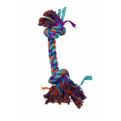 Turquoise - Amazing Pet Products Nylon Rope Bone  - 14"