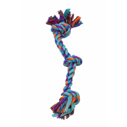 Turquoise - Amazing Pet Products Nylon Rope Bone  - 17.75"