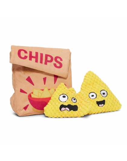 BARK A-Maize-ing Corn Chips Tortilla Chip Plush Dog Toy Small