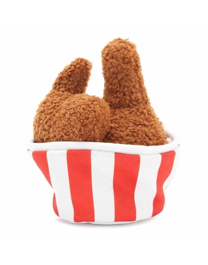 BARK Bucket O' Fried Licken Chicken Plush Dog Toy Small/Medium