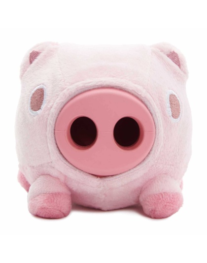 BARK Hambone Pig Hog Rubber Super Chewer Dog Toy Pink Medium