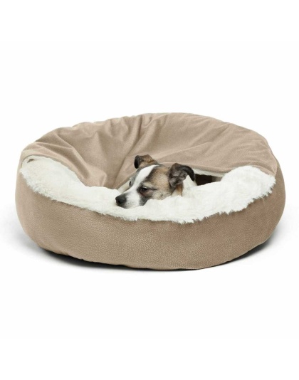 Best Friends by Sheri Cozy Cuddler Ilan Cat & Dog Bed Taupe 24x24